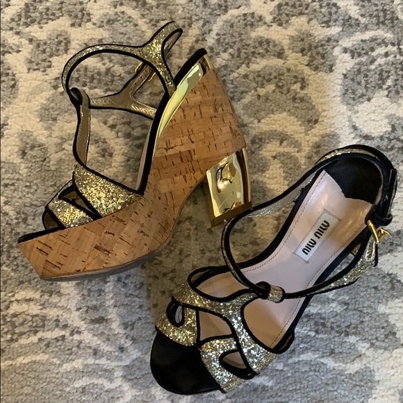 MIU MIU wedges size 37 1/2. Good condition. - Picture 3 of 8